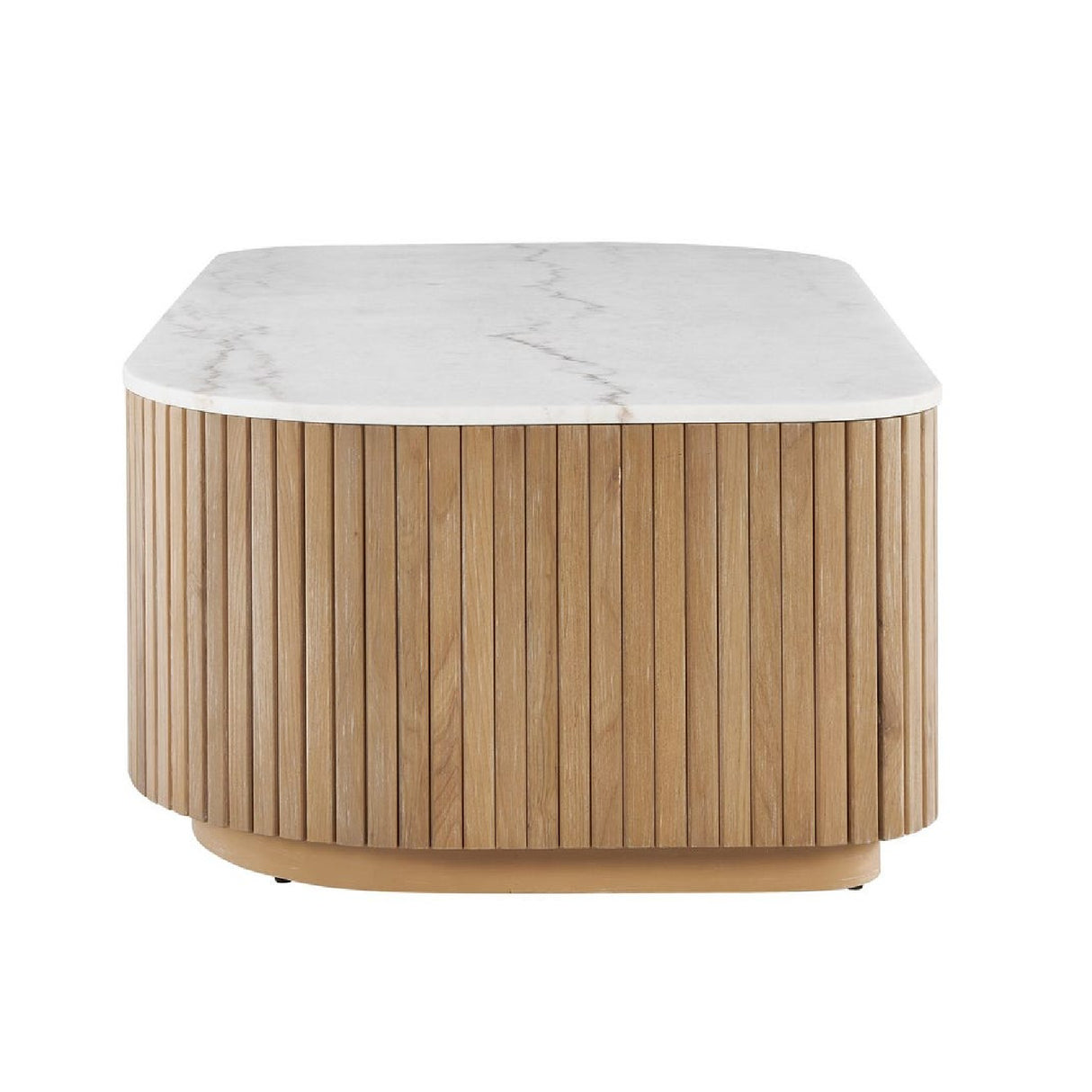   Reeded Base Marble Coffee Table | Oroa.com