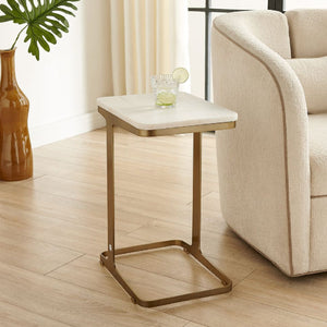   White Marble End Table | Oroa.com