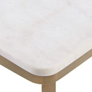   White Marble End Table | Oroa.com