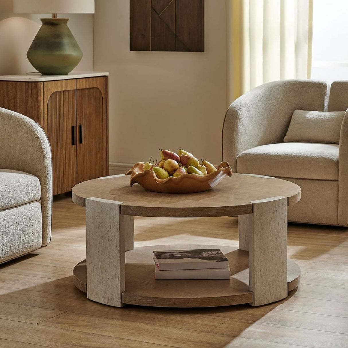   Oak Round Coffee Table | Oroa.com