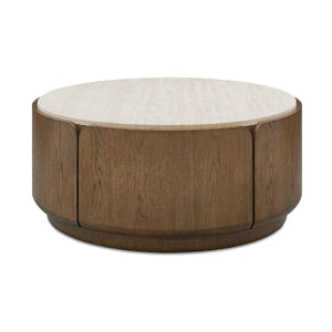   Travertine Round Coffee Table | Oroa.com