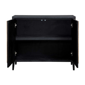   Black Wooden 2-Door Cabinet | Oroa.com
