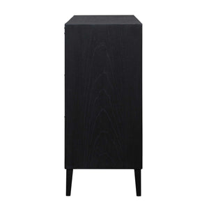   Black Wooden 2-Door Cabinet | Oroa.com