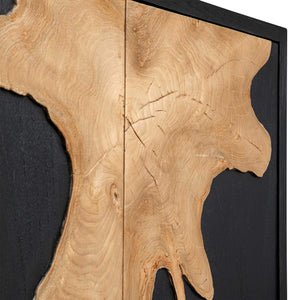  Black Wooden 2-Door Cabinet | Oroa.com
