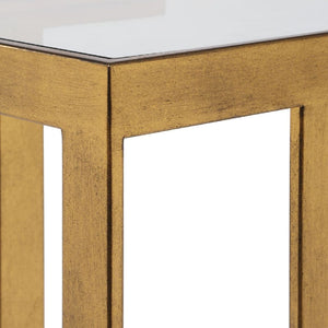   Gold Framed Glass Console Table | Oroa.com