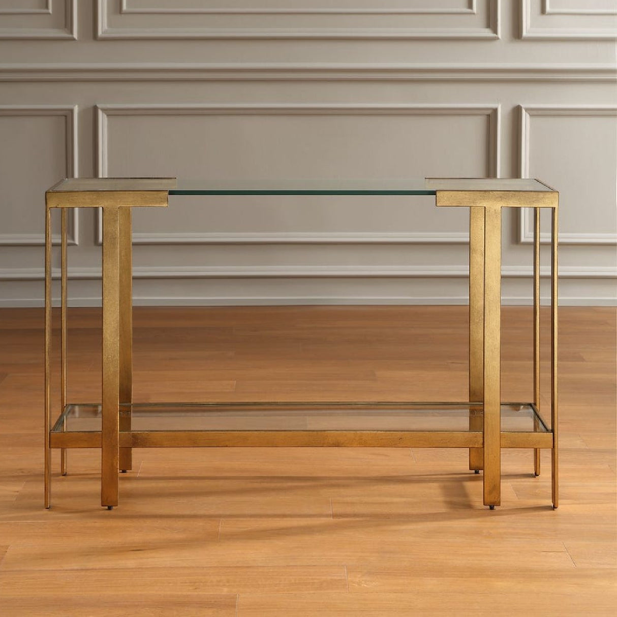   Gold Framed Glass Console Table | Oroa.com