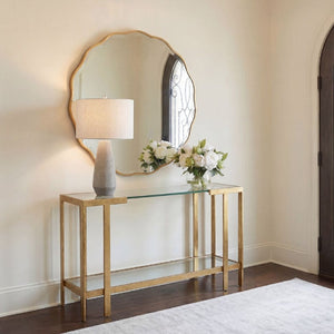   Gold Framed Glass Console Table | Oroa.com