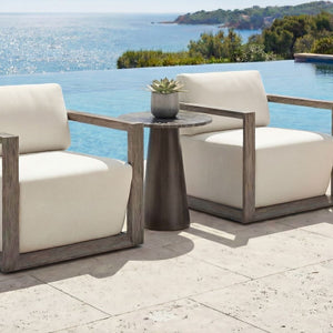   Round Bronze Indoor/Outdoor Accent Table | Oroa.com
