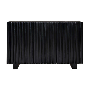   Black Carved Wooden 3-Door Cabinet | Oroa.com