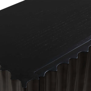   Black Carved Wooden 3-Door Cabinet | Oroa.com