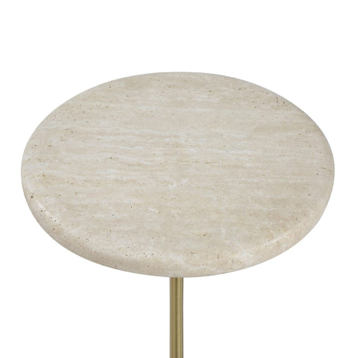   Natural Travertine Side Table | Oroa.com