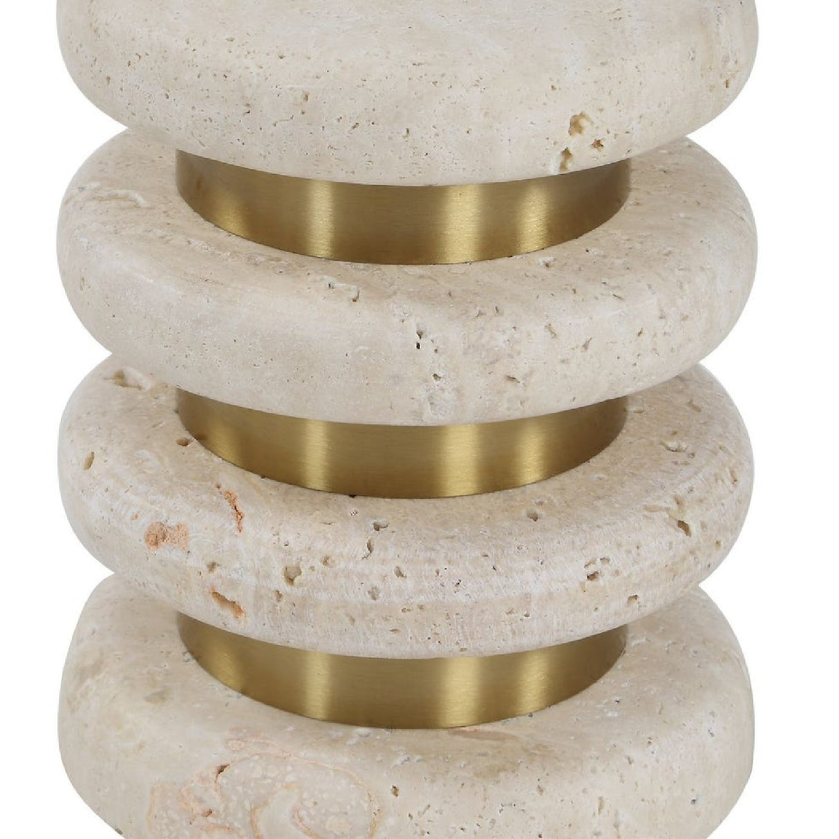   Natural Travertine Side Table | Oroa.com