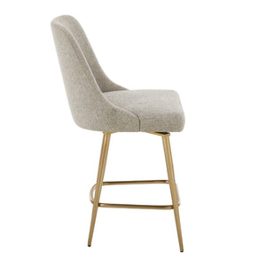   Taupe Fabric Counter Stool | Oroa.com
