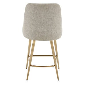   Taupe Fabric Counter Stool | Oroa.com