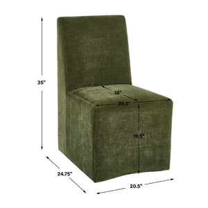   Green Velvet Dining Chair | Oroa.com