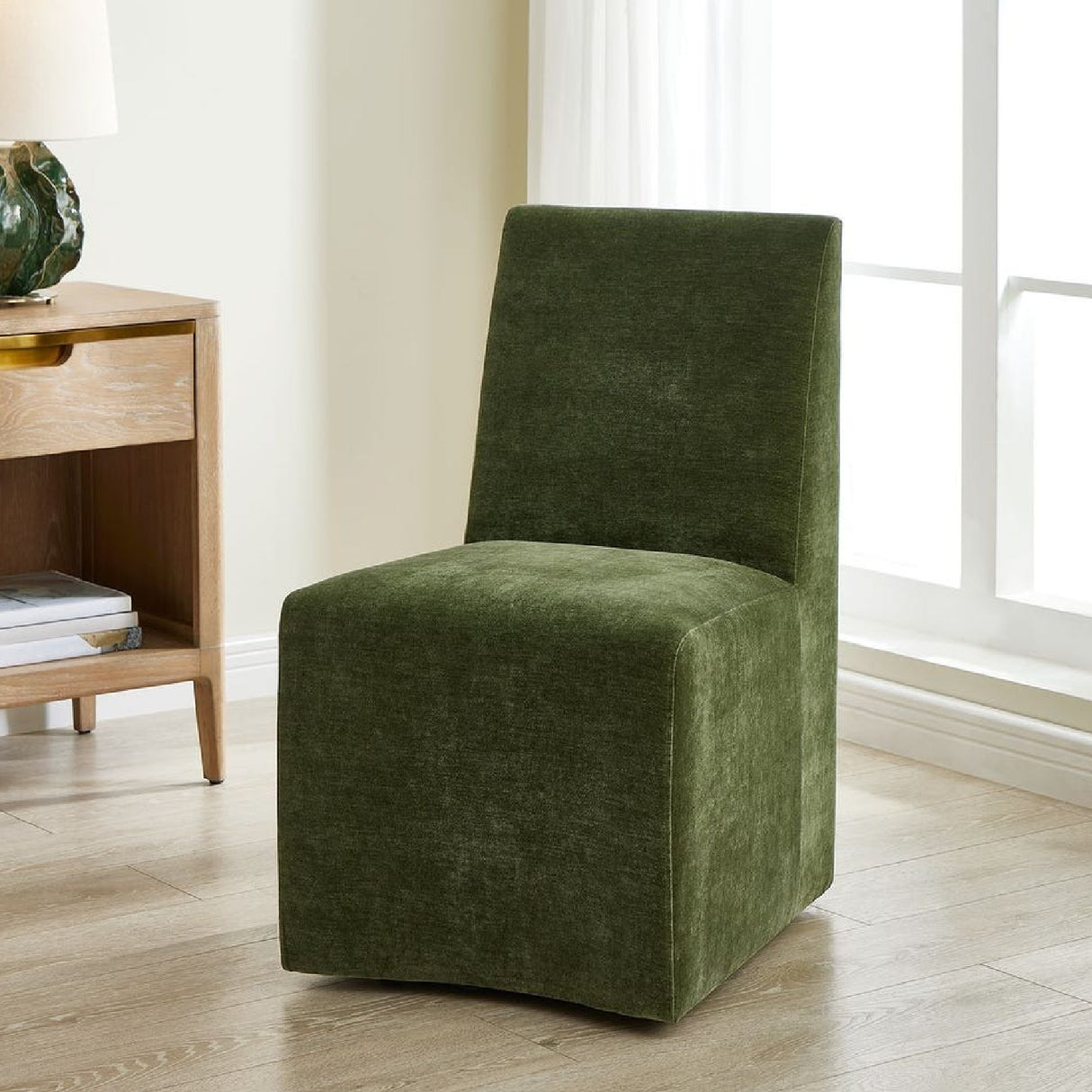   Green Velvet Dining Chair | Oroa.com