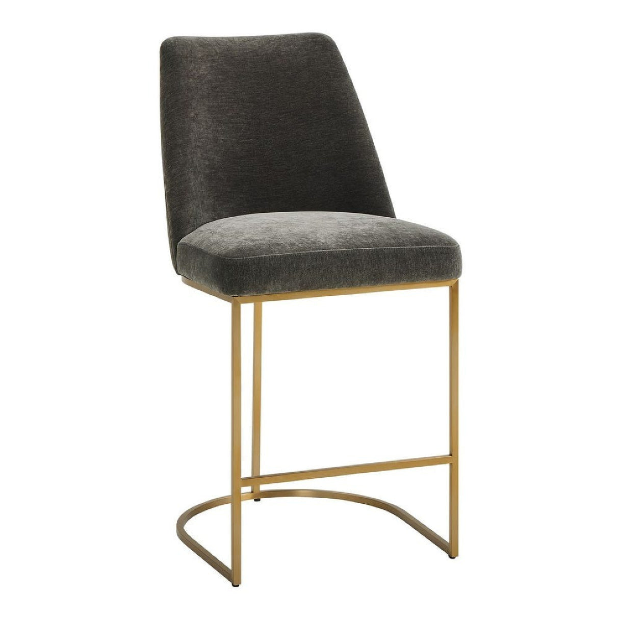   Gray Velvet Counter Stool | Oroa.com