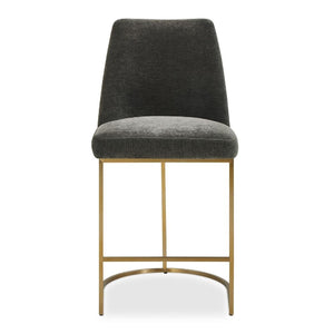   Gray Velvet Counter Stool | Oroa.com