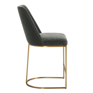   Gray Velvet Counter Stool | Oroa.com