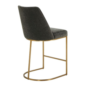   Gray Velvet Counter Stool | Oroa.com