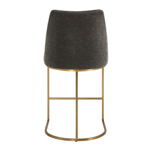   Gray Velvet Counter Stool | Oroa.com