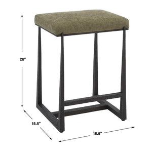   Green Fabric Counter Stool | Oroa.com