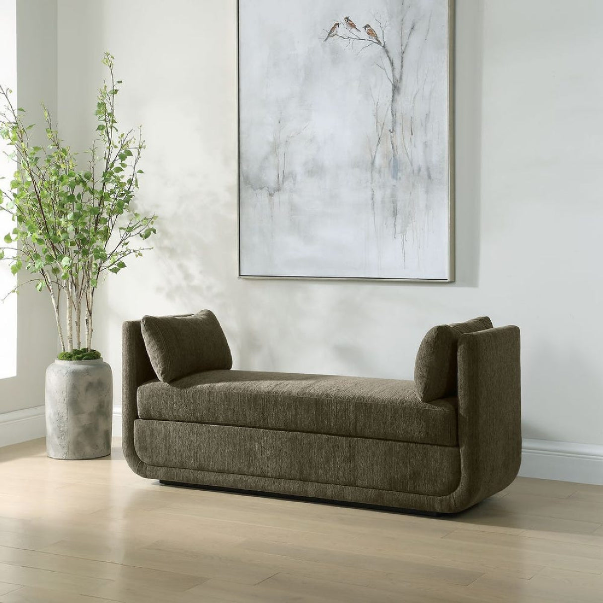   Textured Chenille Oversized Bench | Oroa.com