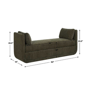   Textured Chenille Oversized Bench | Oroa.com