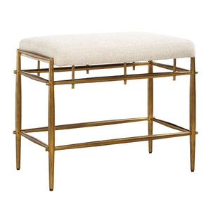   White Chenille Bench S | Oroa.com