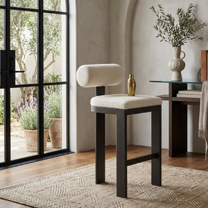   White Padded Outdoor Bar Stool | Oroa.com