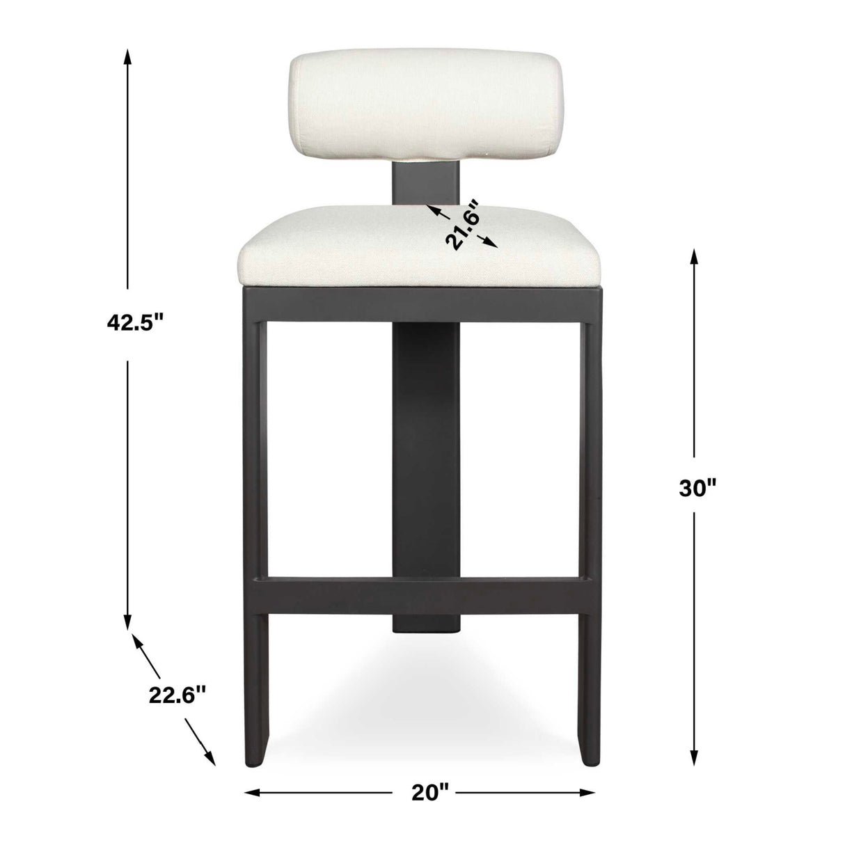   White Padded Outdoor Bar Stool | Oroa.com