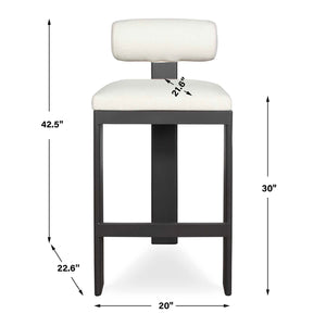   White Padded Outdoor Bar Stool | Oroa.com