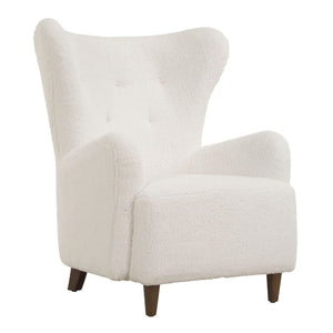   White Sheepskin Wingback Lounge Chair | Oroa.com