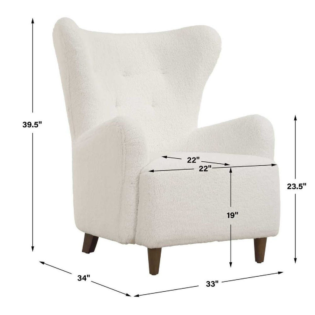   White Sheepskin Wingback Lounge Chair | Oroa.com
