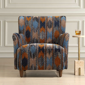   Ikat Print Chenille Lounge Chair | Oroa.com