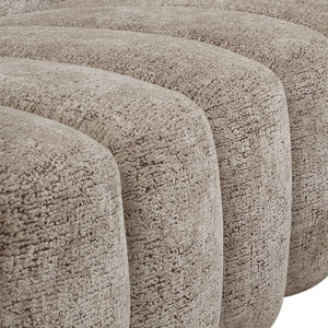   Beige Chenille Channeled Sofa | Oroa.com