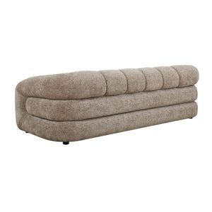   Beige Chenille Channeled Sofa | Oroa.com