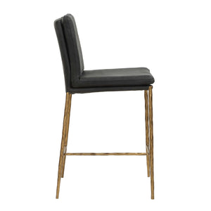   Gray Leather Counter Stool | Oroa.com
