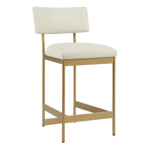   White Leather Counter Stool | Oroa.com