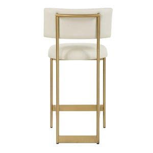   White Leather Counter Stool | Oroa.com