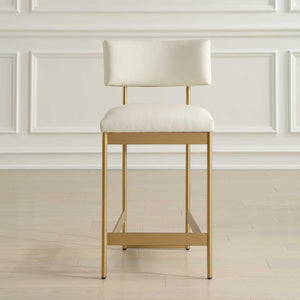   White Leather Counter Stool | Oroa.com