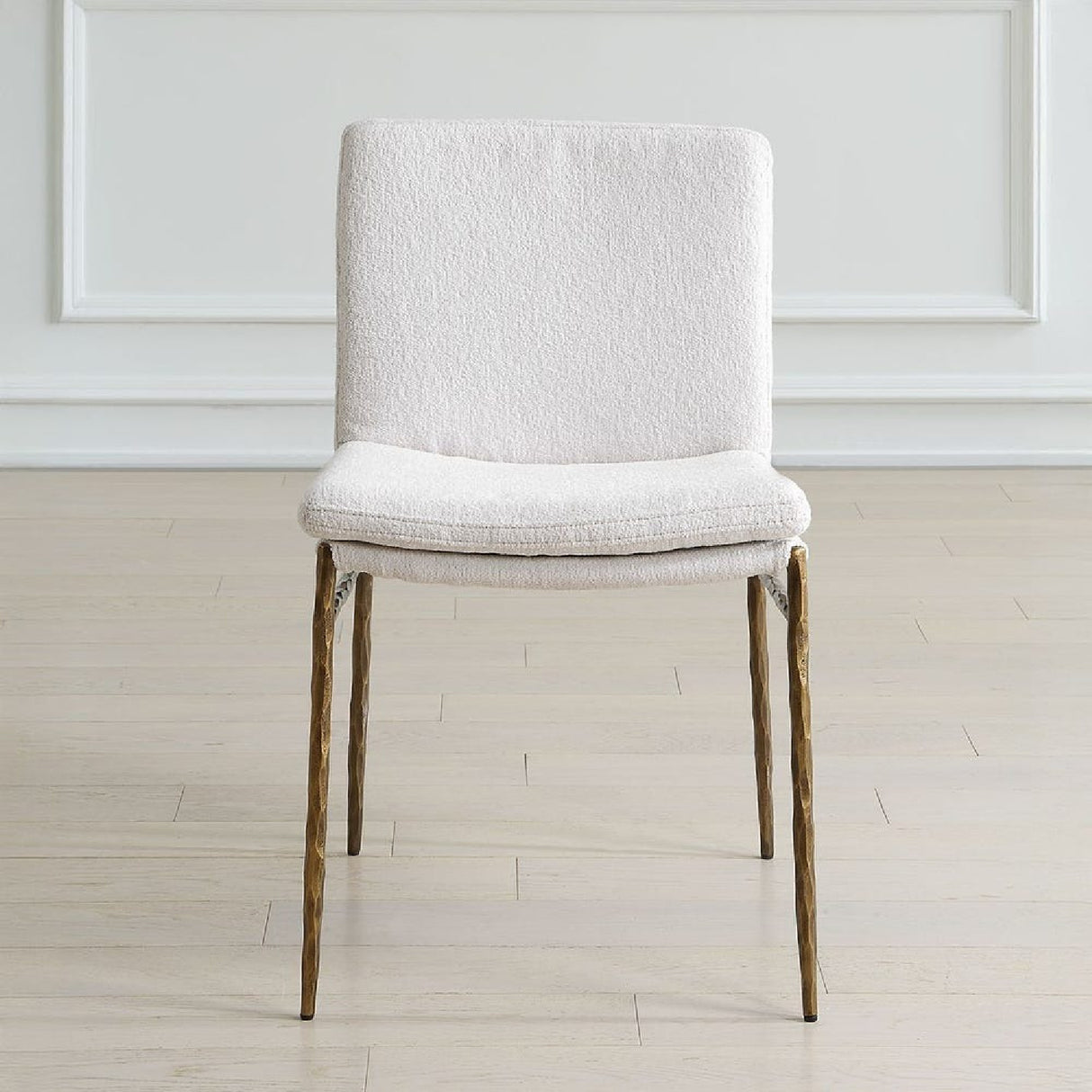   White Boucle Dining Chair | Oroa.com