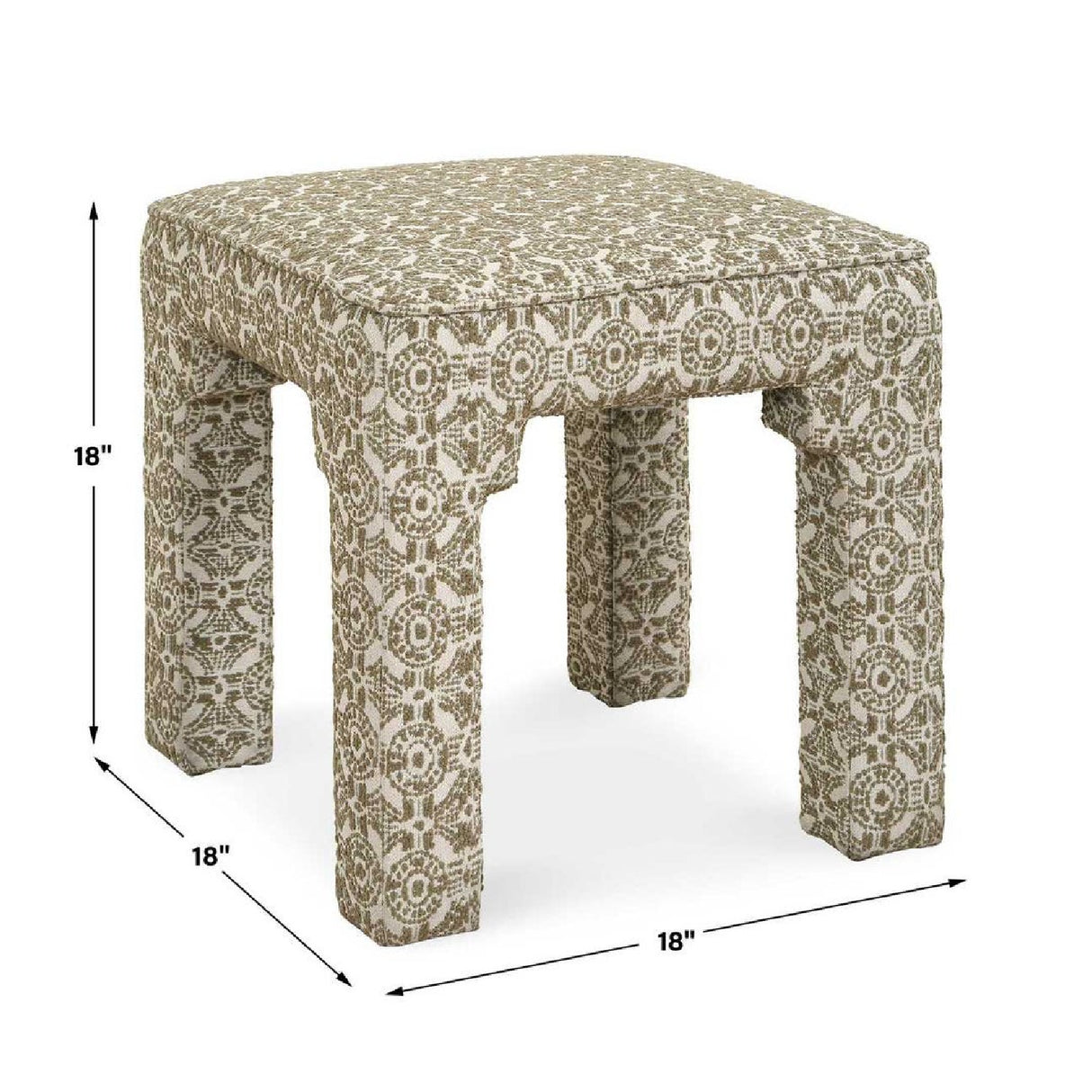   Green Medallion Motif Bench S | Oroa.com