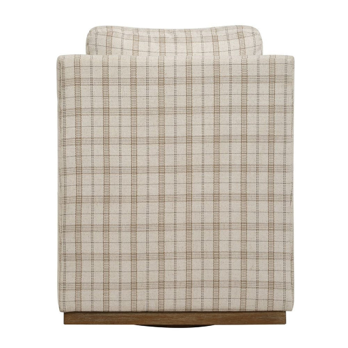   Beige Plaid Linen Swivel Chair | Oroa.com