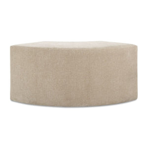   Beige Velvet Curved Bench | Oroa.com