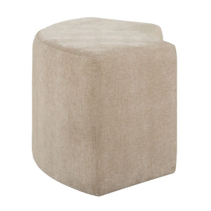   Beige Velvet Curved Bench | Oroa.com