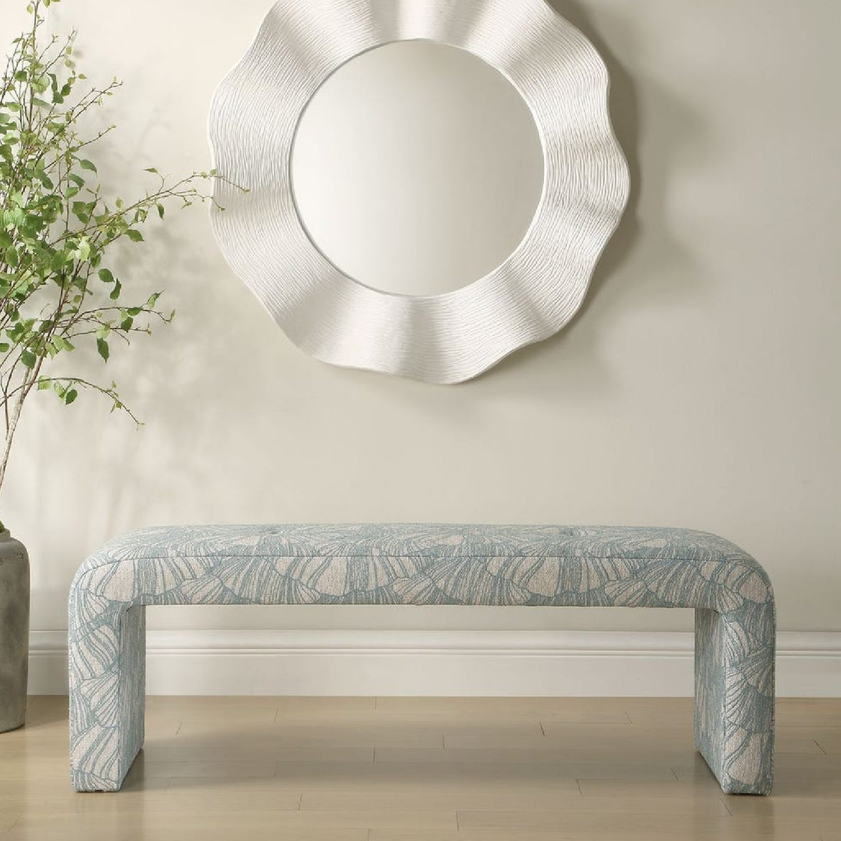   Blue Shell Printed Bench | Oroa.com