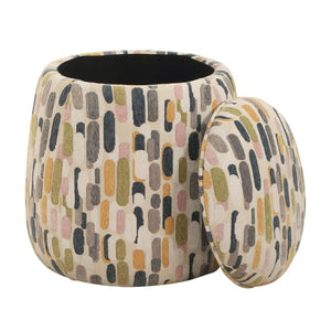   Multicolored Pattern Storage Ottoman | Oroa.com