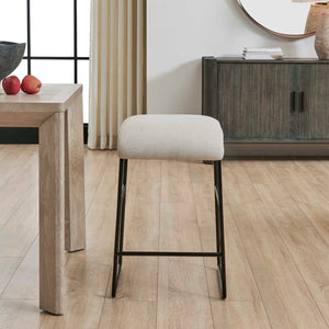   Cream Fabric Seat Counter Stool | Oroa.com