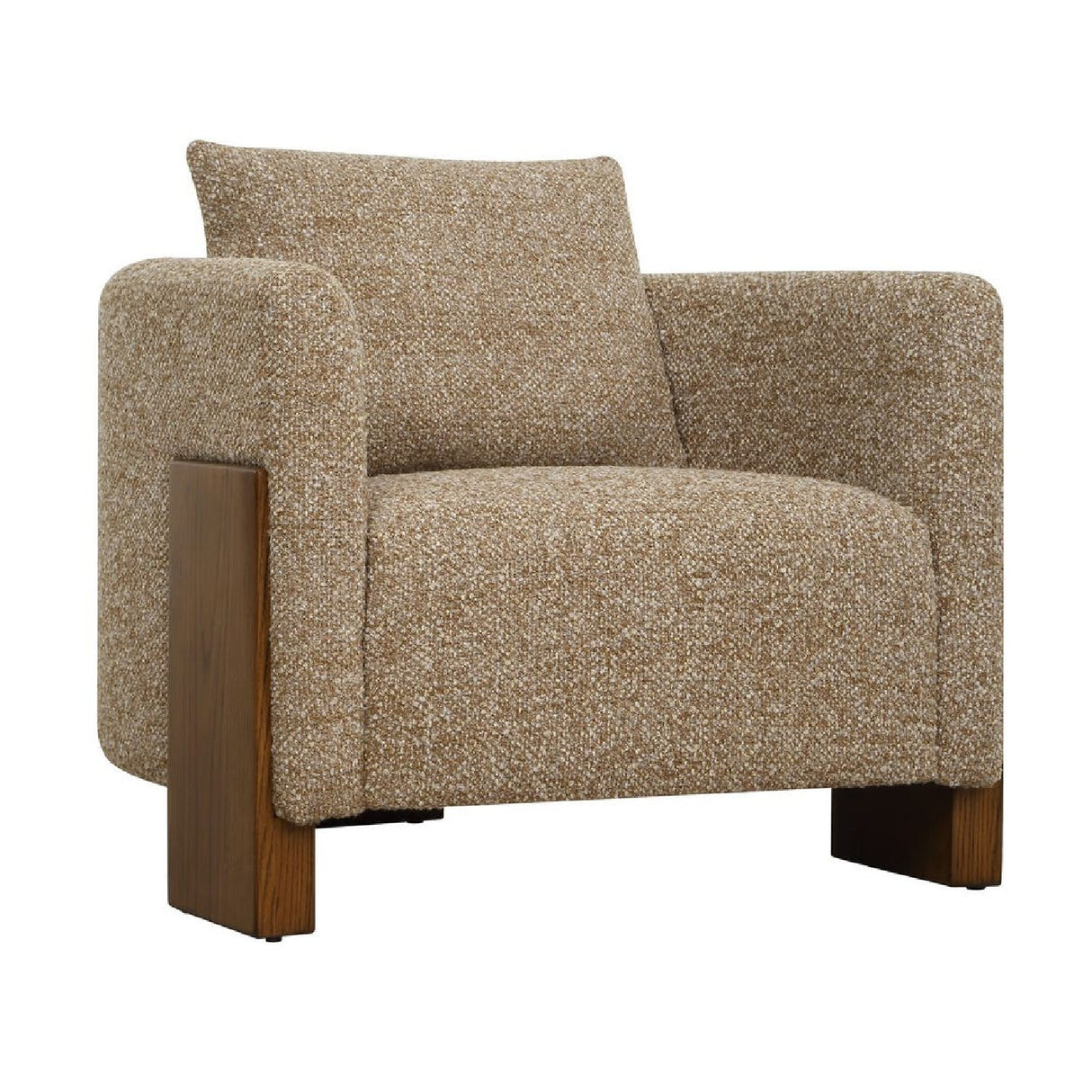   Cream Boucle 3-Legged Accent Chair | Oroa.com